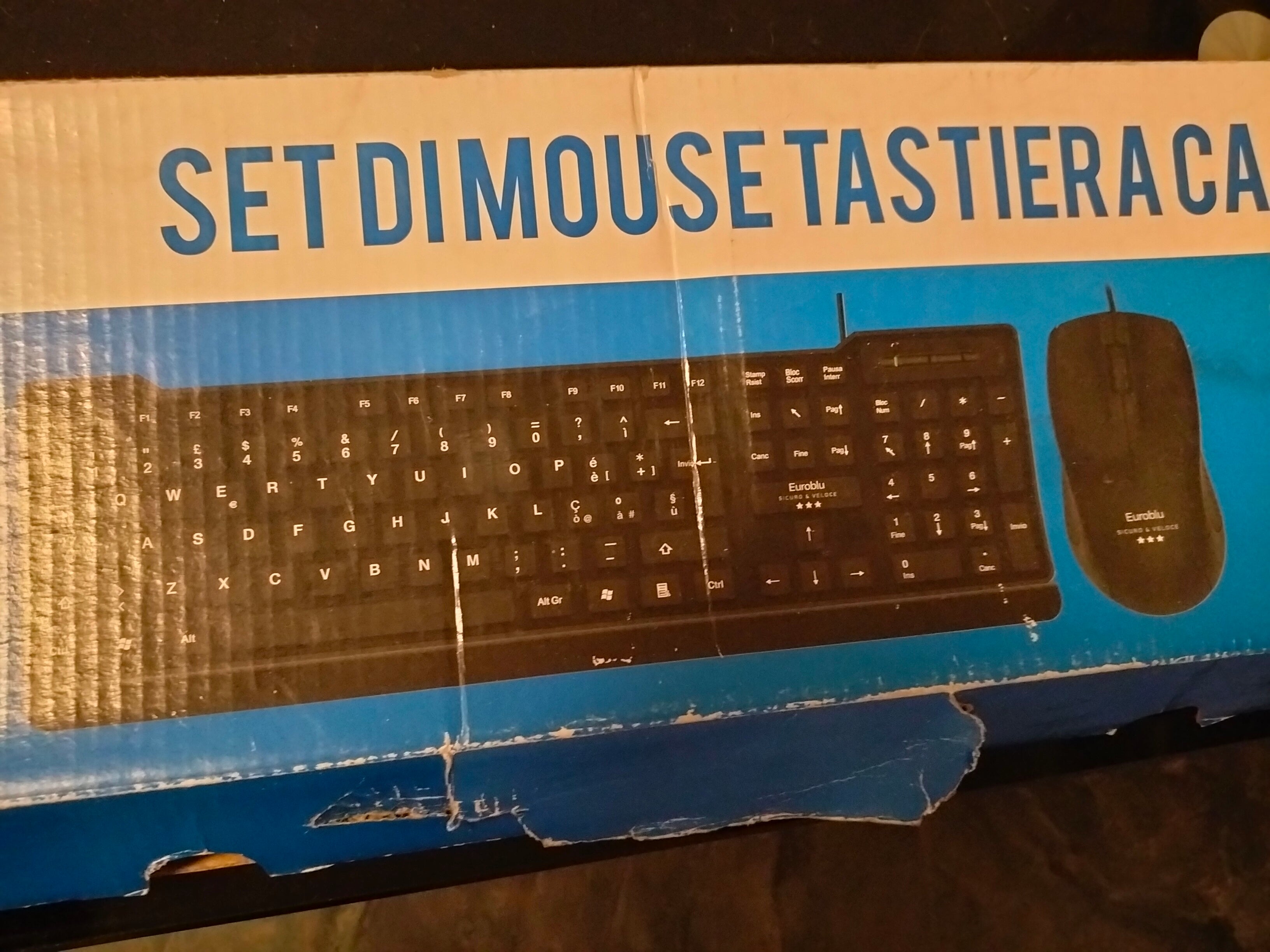 Kit Tastiera e Mouse Wireless Euroblu